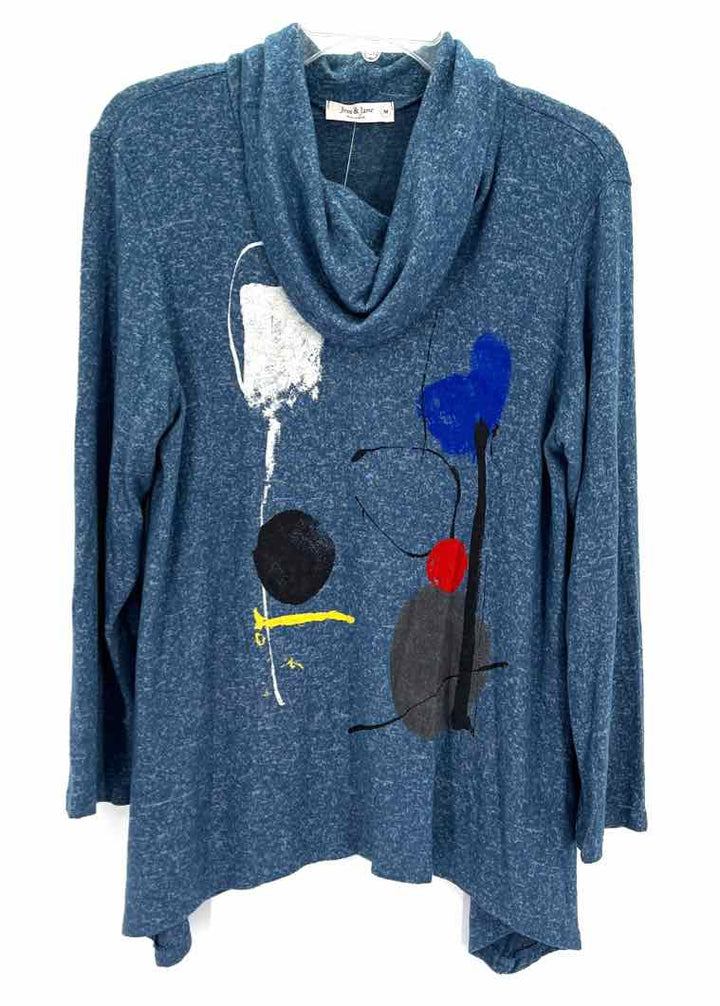 Size M Blue Print Sweater