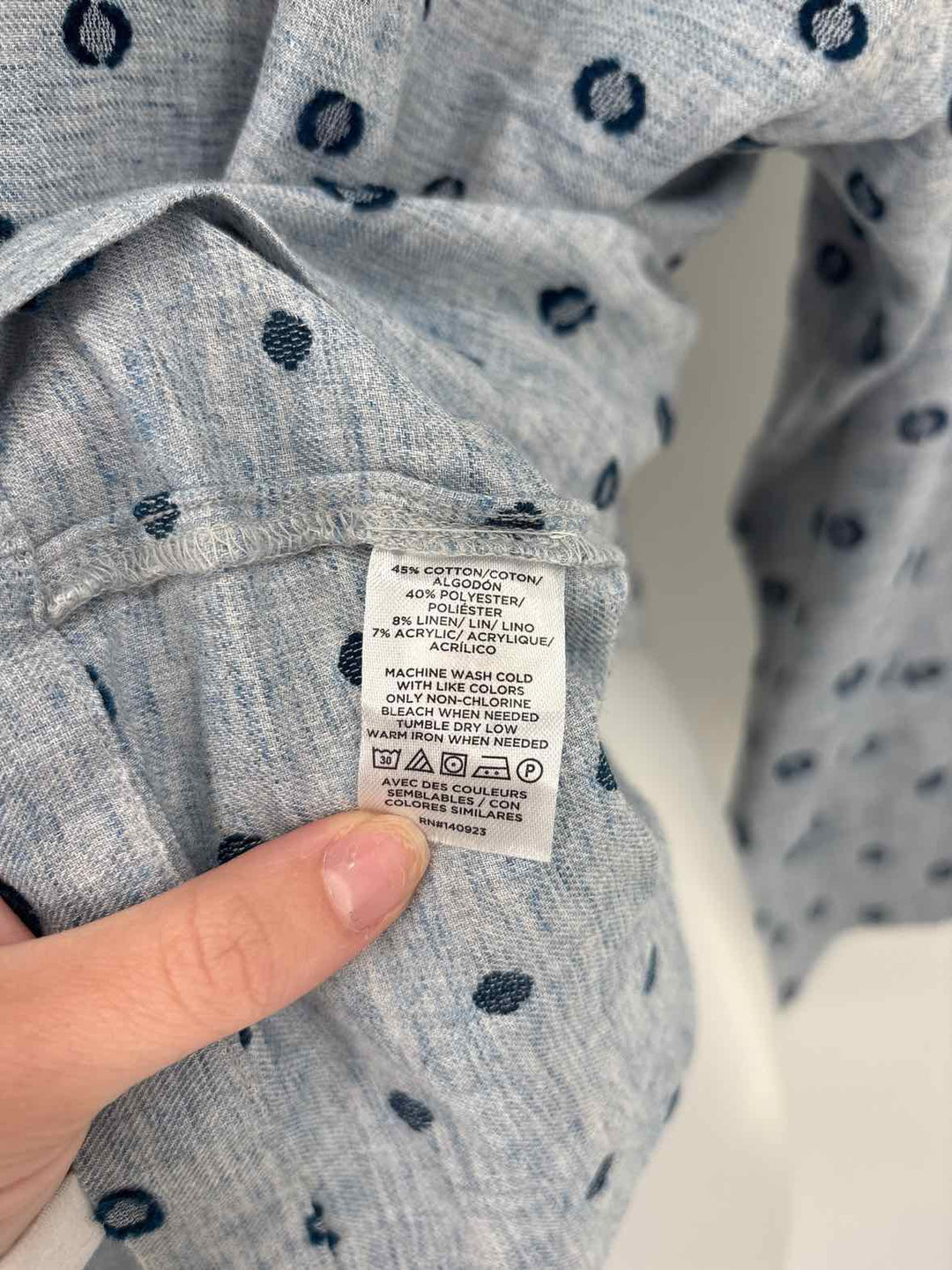 Size L Ann Taylor Navy Shirt