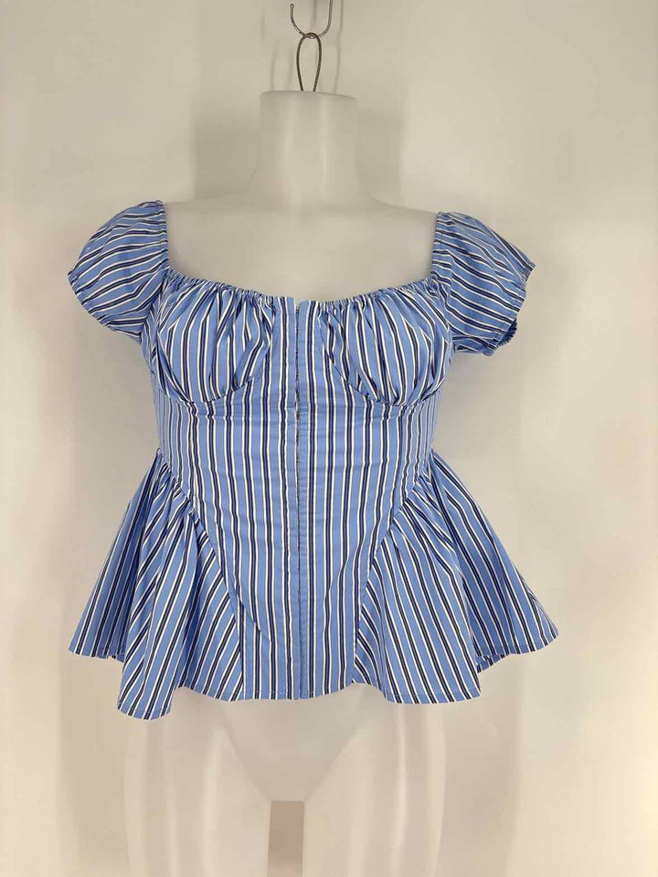 Size M Blue Print Shirt
