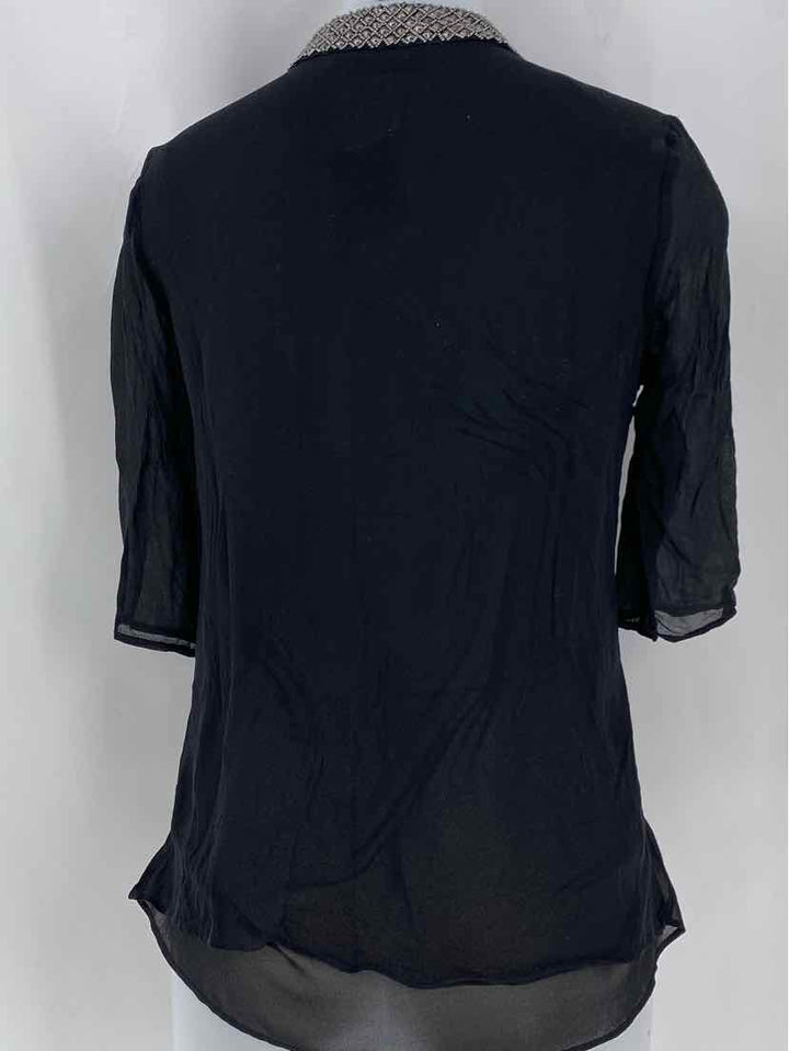 Size 8 Tory Burch Black Shirt