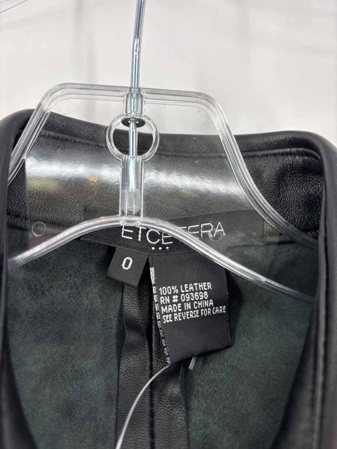 Size 0 ETCETERA Black Leather Dress