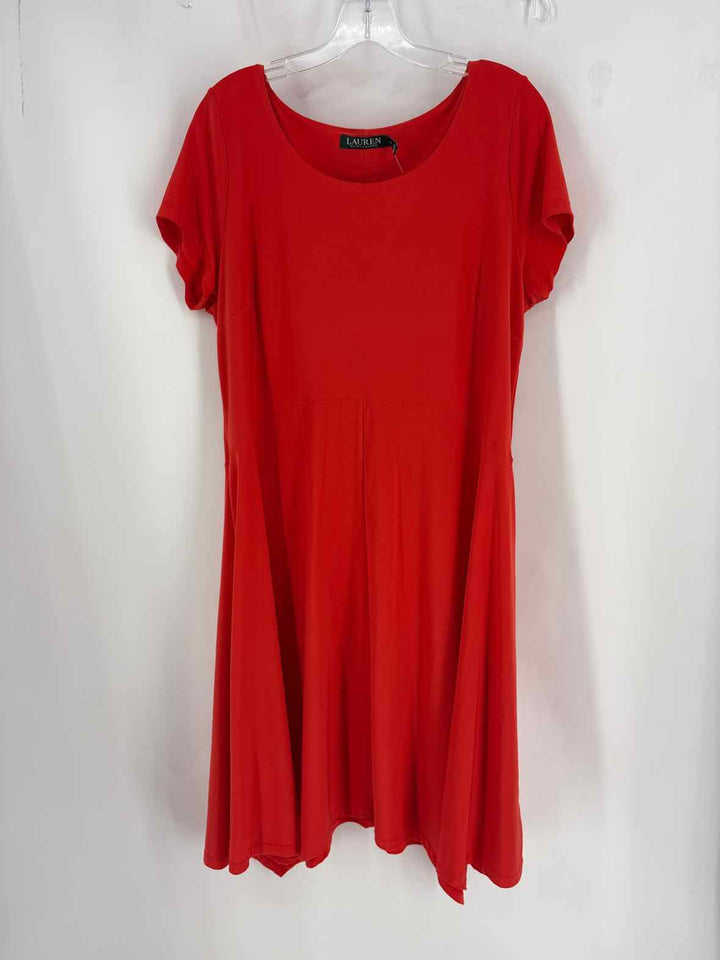 Size 1X RALPH LAUREN Orange Dress