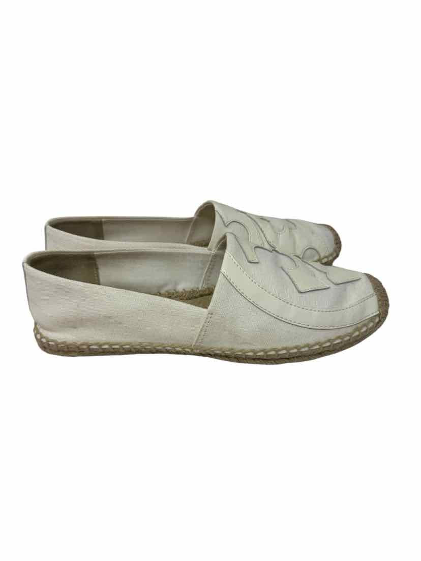 Shoe Size 9 Tory Burch Cream Canvas Sandals