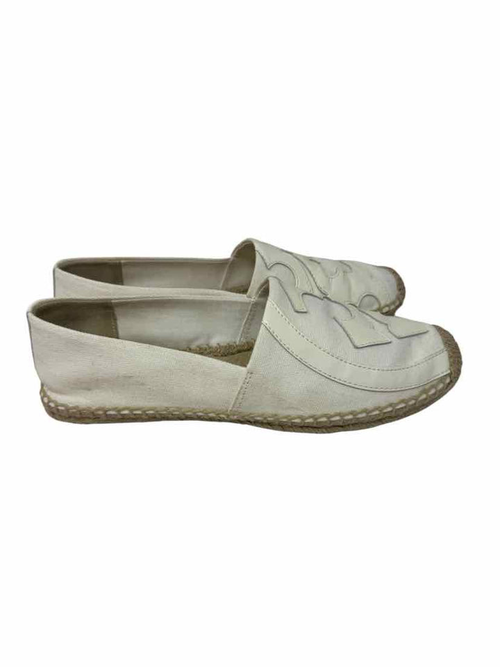 Shoe Size 9 Tory Burch Cream Canvas Sandals