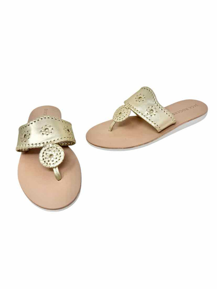 Shoe Size 9 Jack Rogers Gold Leather Sandals