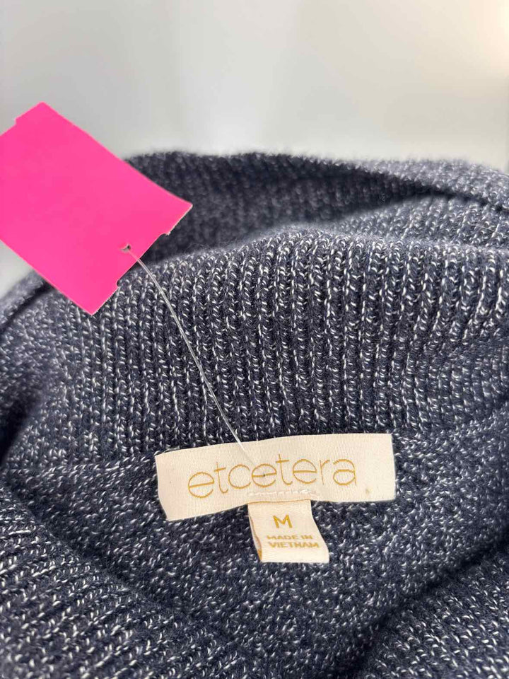 Size M ETCETERA Navy Print Sweater