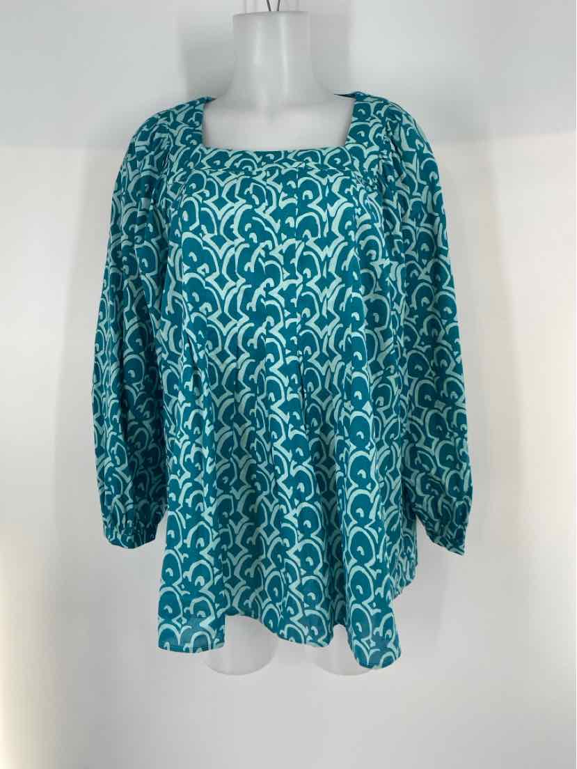 Size 14 MARINA RINALDI Teal Shirt