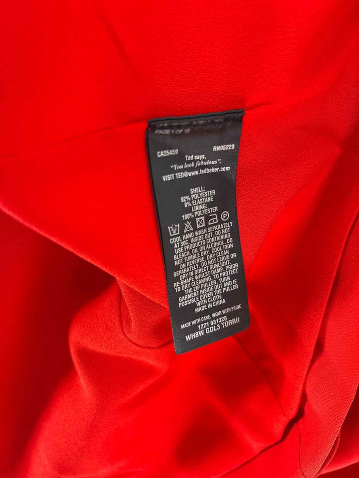 Size 5 TED BAKER Red Dress