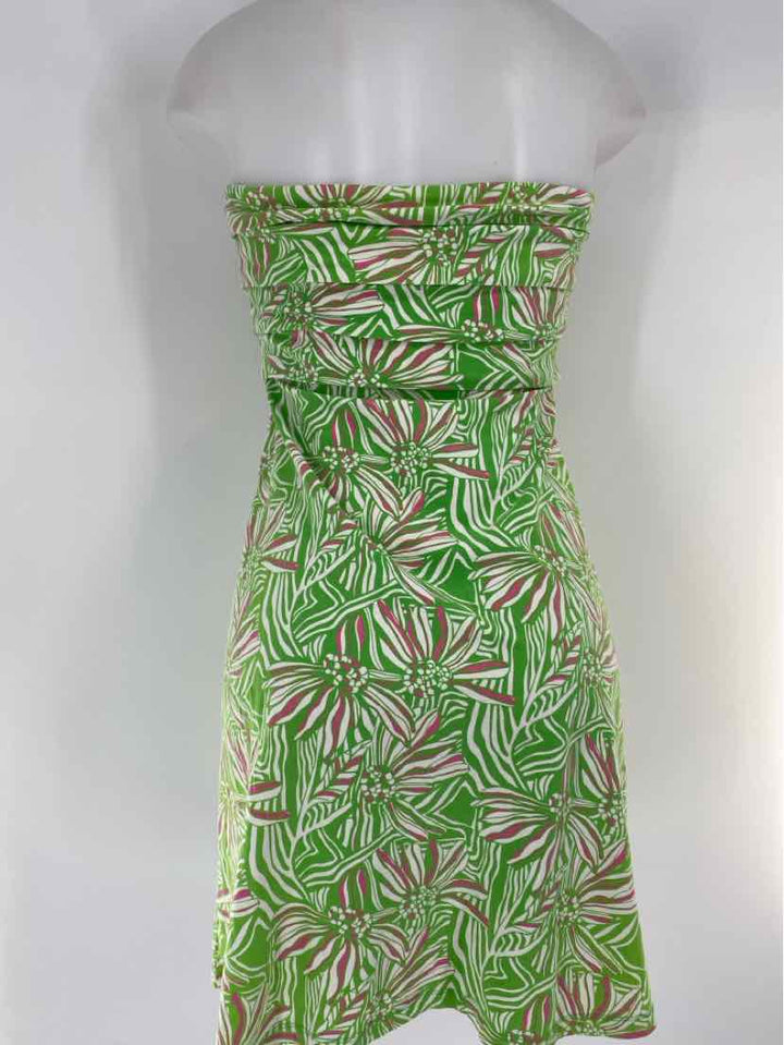 Size M Lilly Pulitzer Green Print Dress