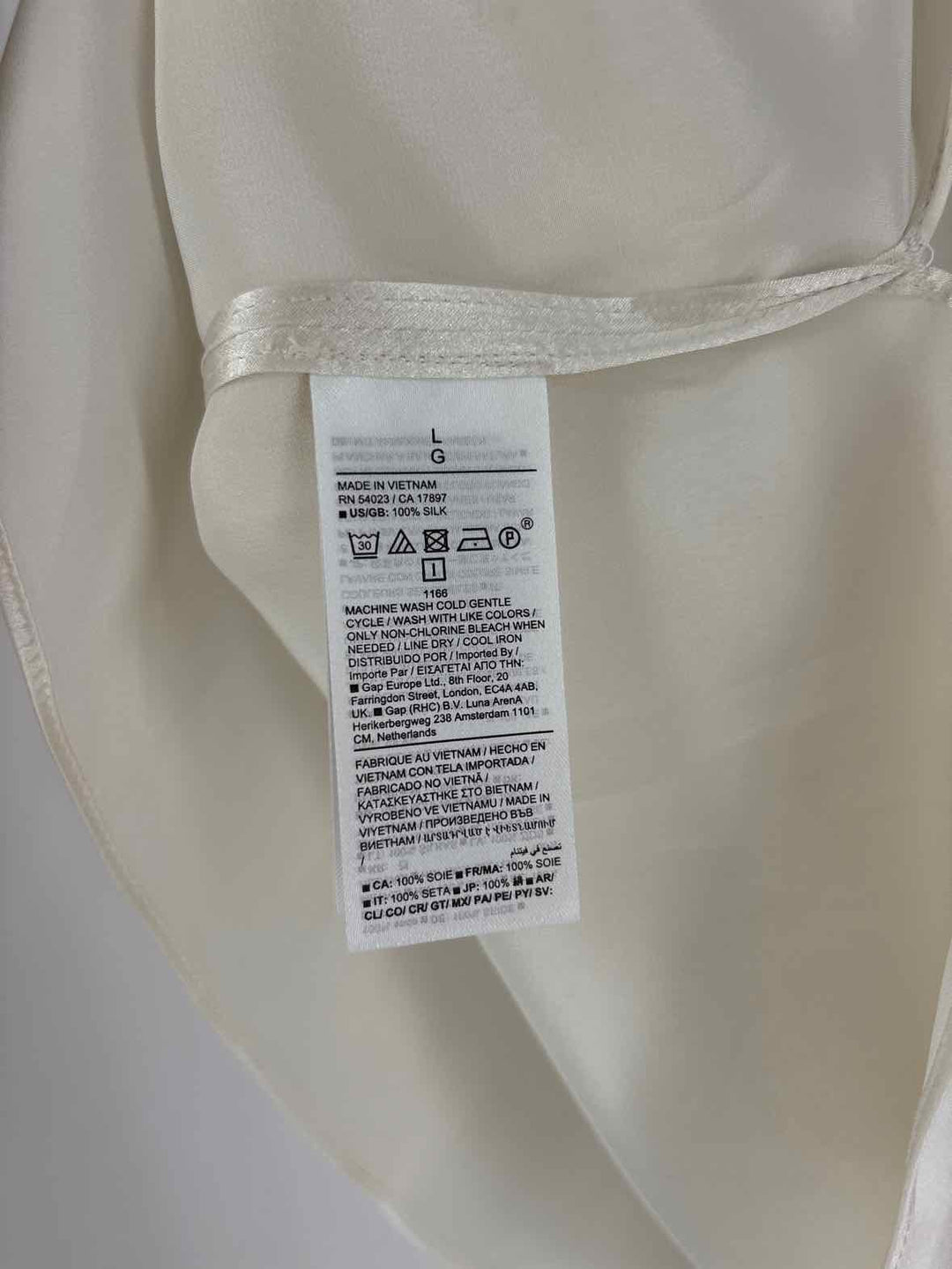 Size L Banana Republic Ivory Silk Shirt