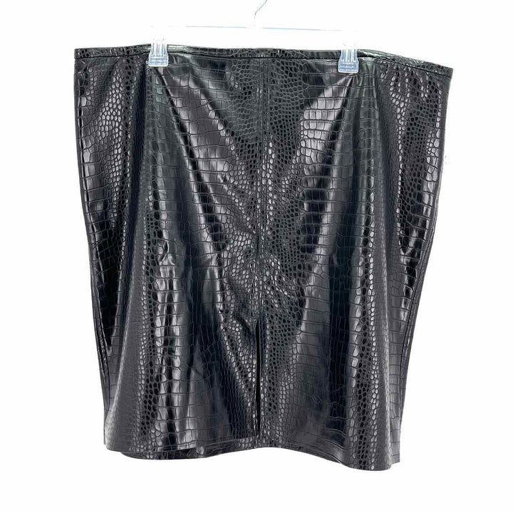 Size 22 J Crew Black Faux Leather Skirt