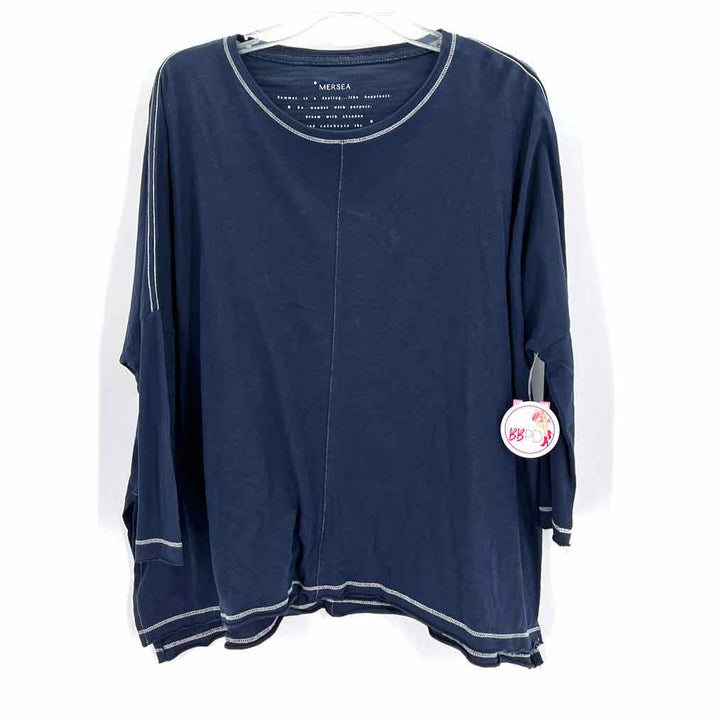 Size L Navy Cotton Shirt