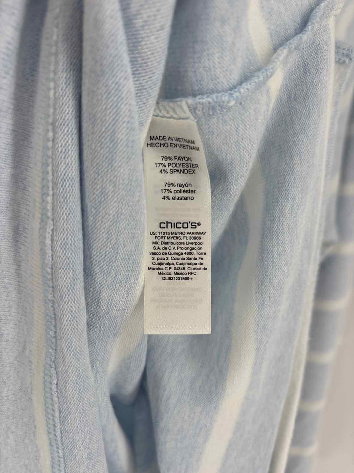 Size M Chico's Blue Print Sweater