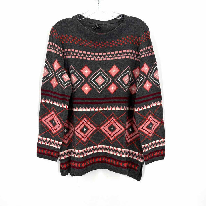 Size 1X Talbots Charcoal Knit Sweater