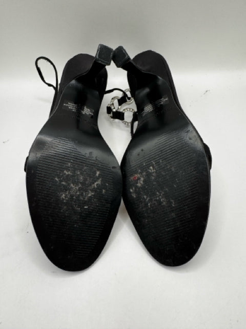 Shoe Size 5.5 ENZO ANGIOLINI Black Sateen Sandals