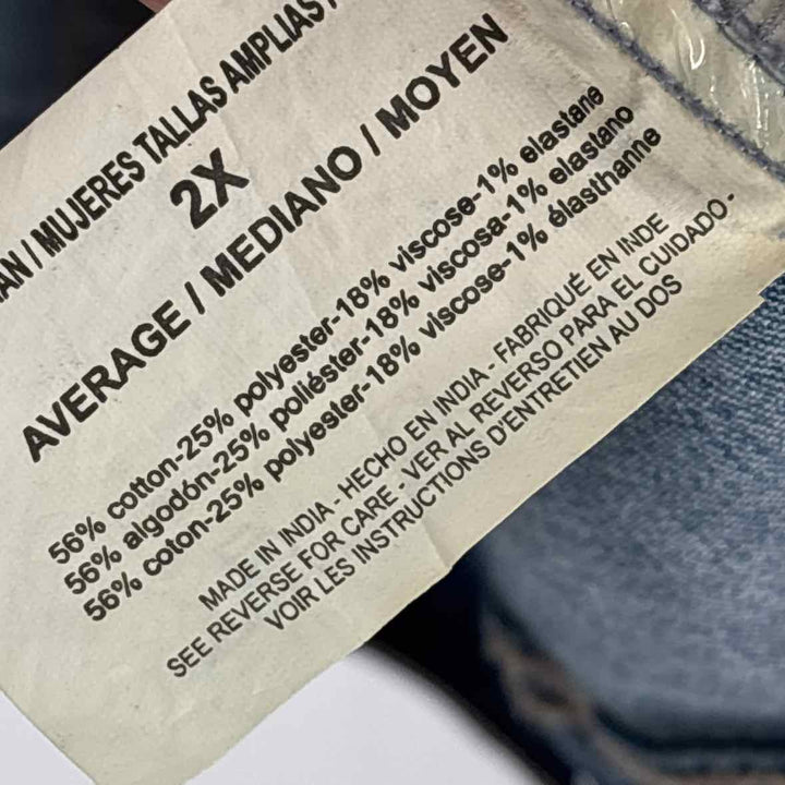 Size 2X Bandalino Blue Denim Jacket