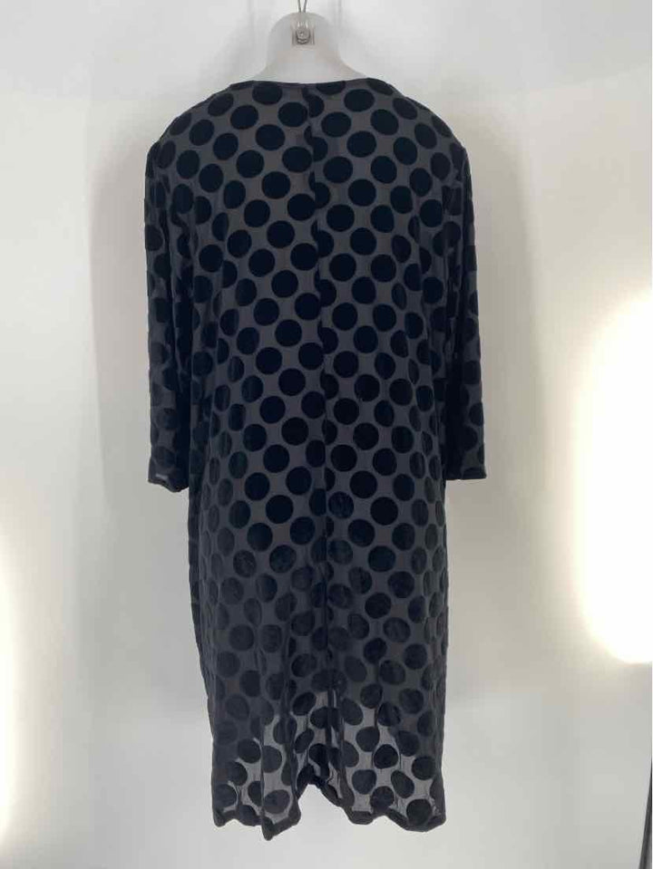 Size 1X BRYAN WALKER Black Velour Dress
