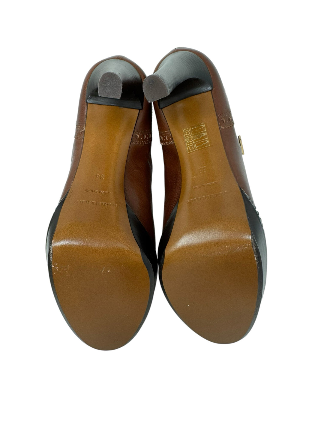 Shoe Size 38 Burberry Tan Leather Luxury - Boots
