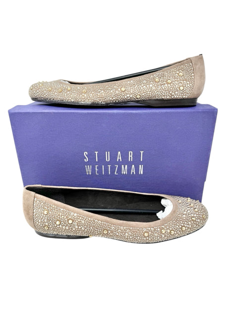 Shoe Size 8.5 Stuart Weitzman Tan Suede Flats