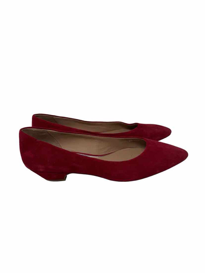 Shoe Size 9 PAOLO Red Suede Pumps