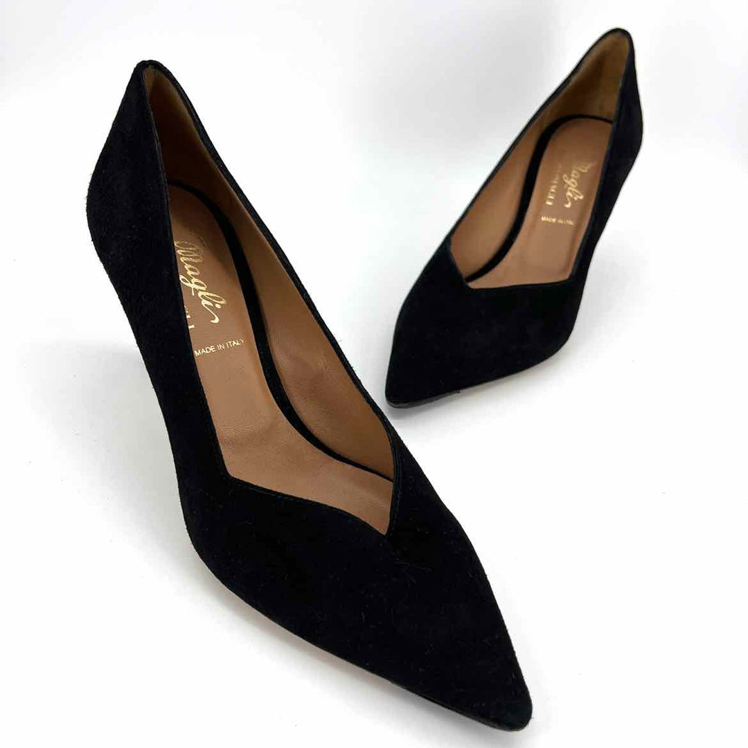 Shoe Size 40 BRUNO MAGLEY Black Suede Pumps