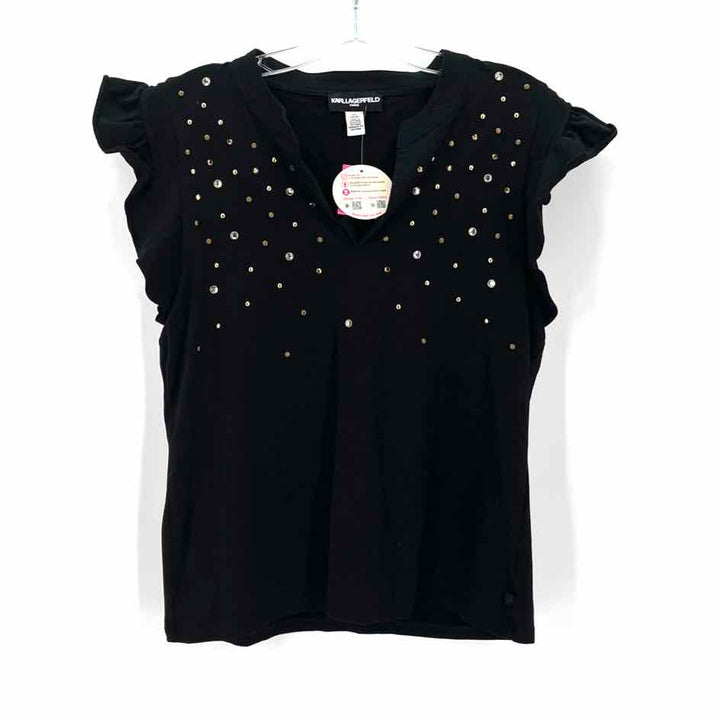 Size M KARL LAGERFELD Black Knit Dress