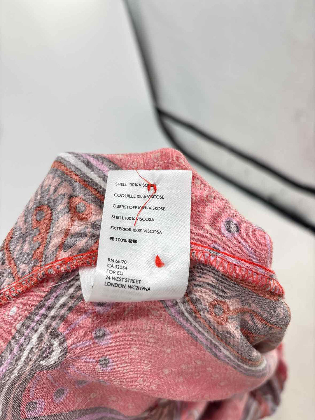 Size 4 Anthropologie Red Print Skirt