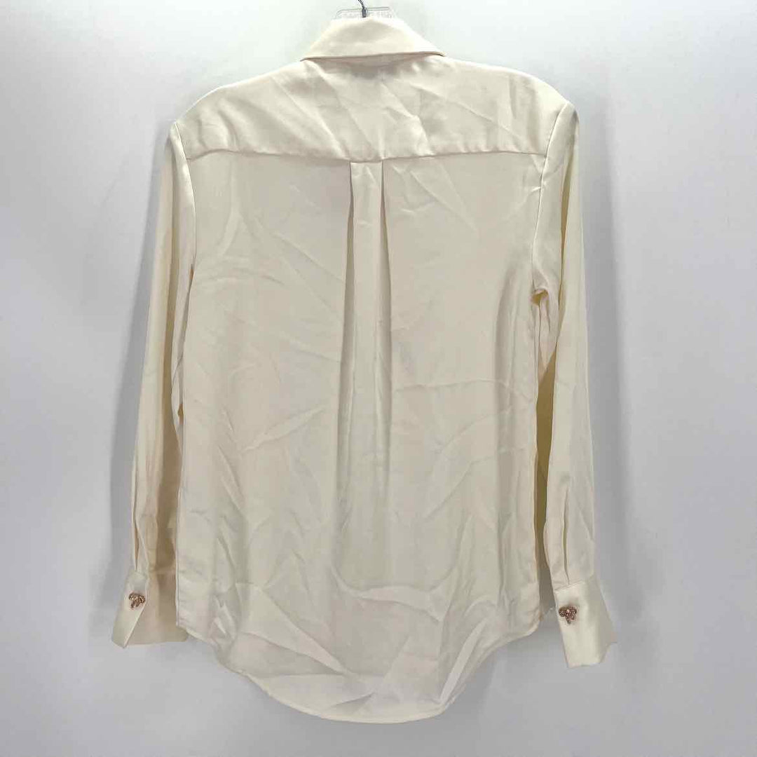 Size XS RACHEL ROY Ivory Sateen Shirt