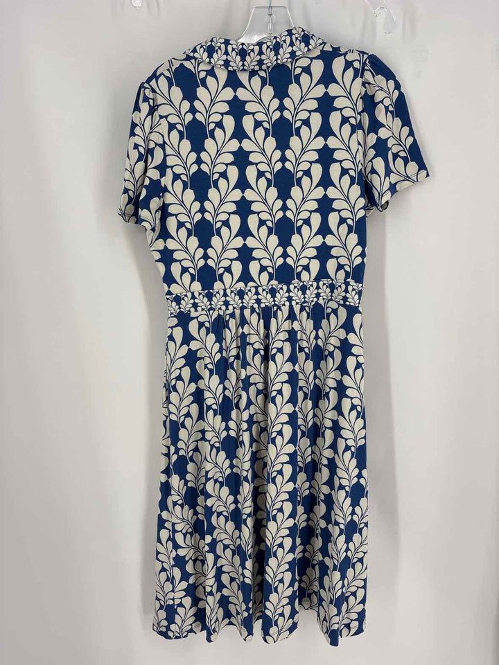 Size 6 Boden Blue Print Dress