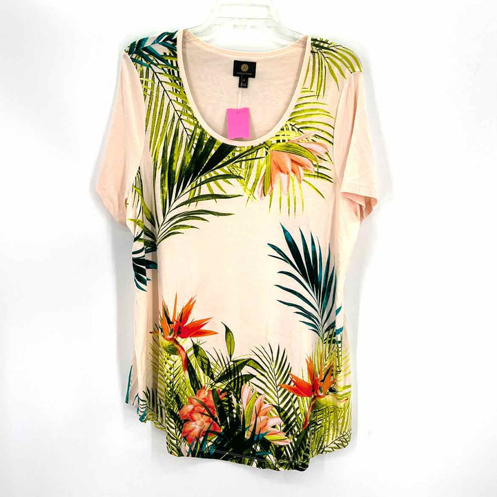 Size 1X JM COLLECTION Peach Shirt