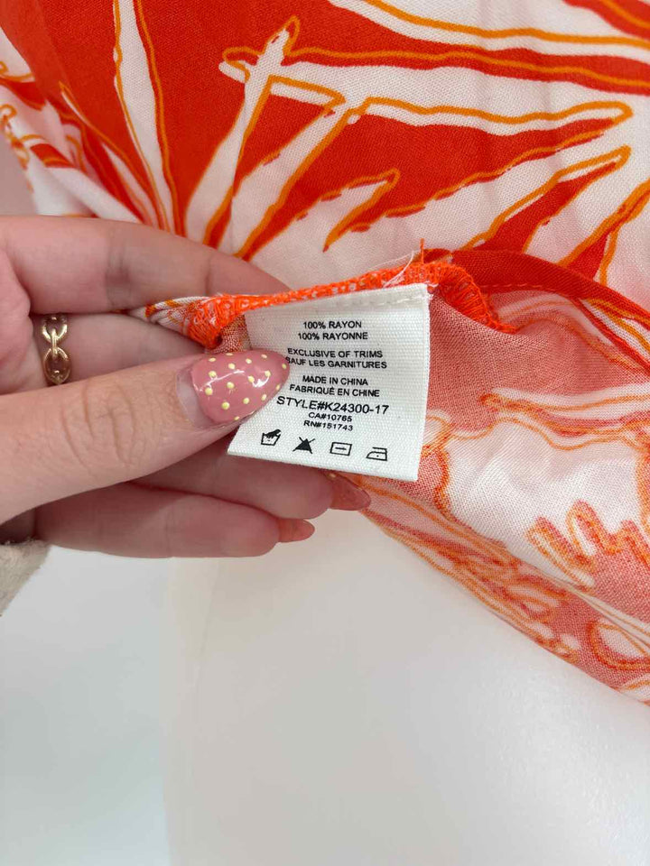 Size M ORANGE PRINT Shirt