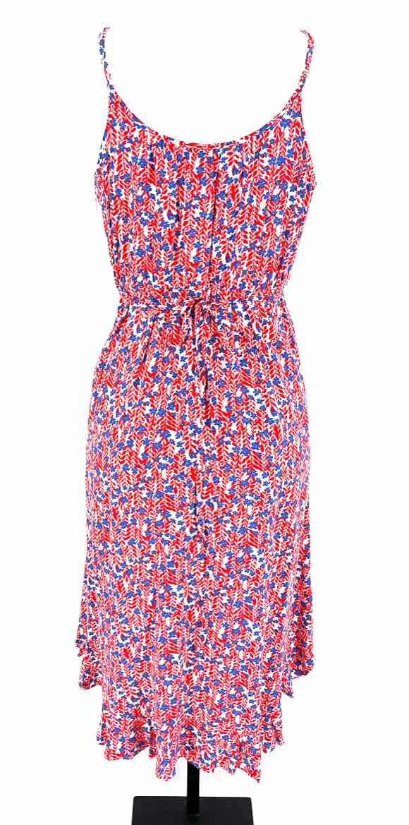 Size 4 J Crew Red Print Dress