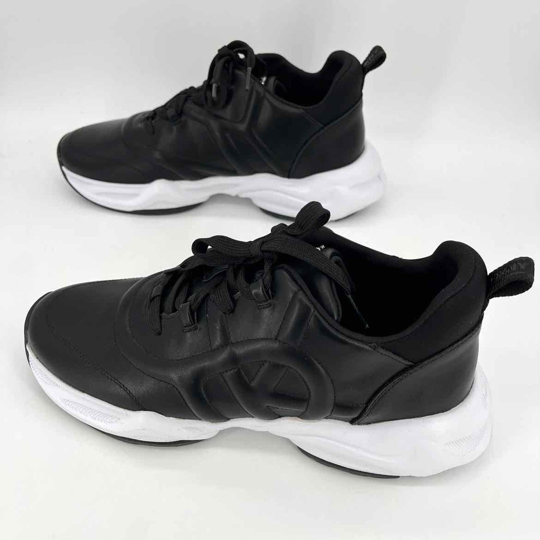 Shoe Size 10 DKNY Black Faux Leather Sneakers
