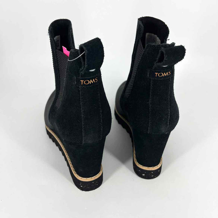 Shoe Size 6.5 Toms Black Suede Boots