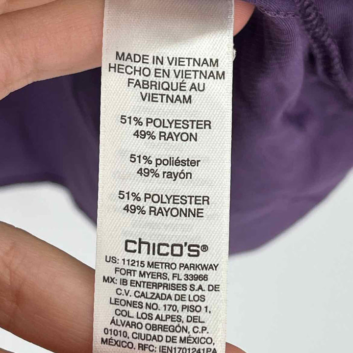 Size 2 Chico's Purple Shirt