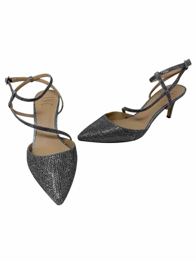 Shoe Size 7.5 INC Silver Pumps
