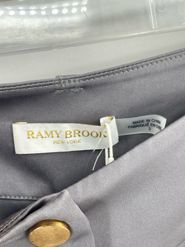 Size 2 Ramy Brook Gray Silk Pants