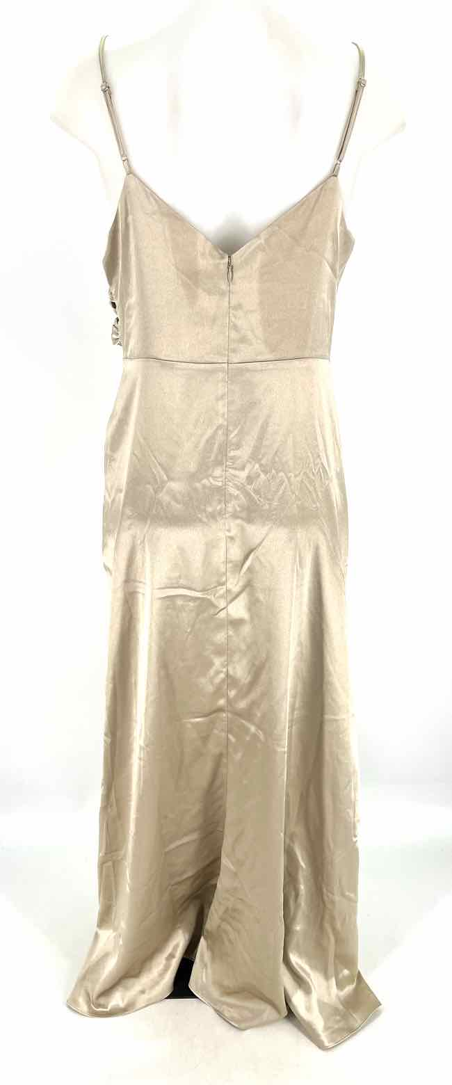 Size L Champagne Satin Dress