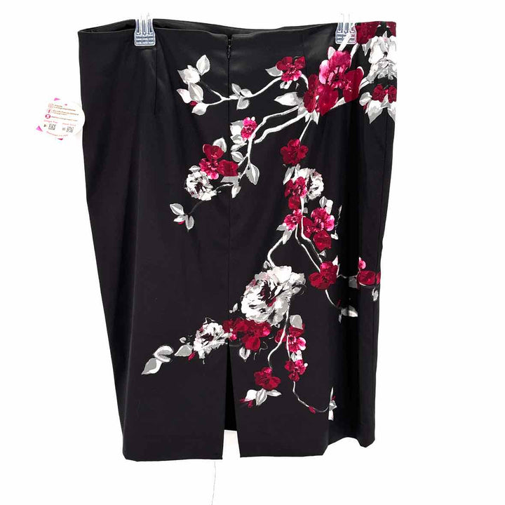 Size 14 White House Black Market Black Sateen Skirt