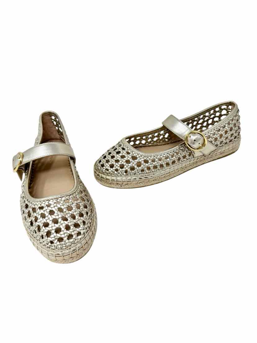 Shoe Size 8 Stuart Weitzman Gold Flats