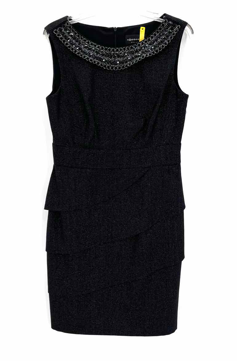 Size 10 CONNECTED APPAREL Black Dress