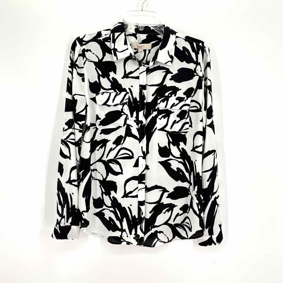 Size M LOFT Black/White Shirt