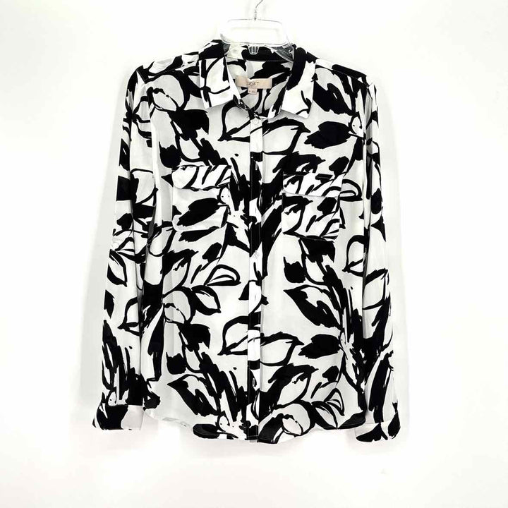 Size M LOFT Black/White Shirt