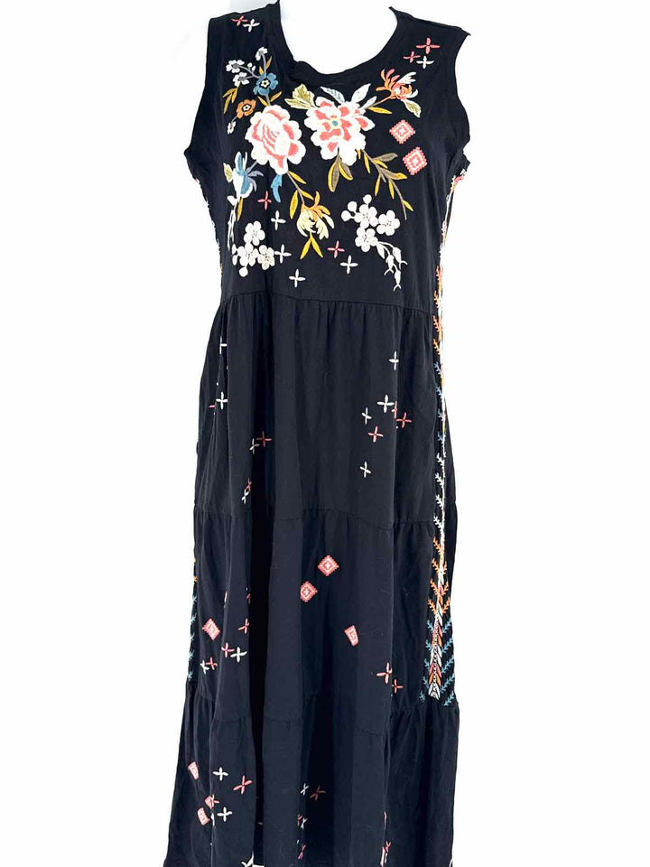 Size M Johnny Was Black Dress