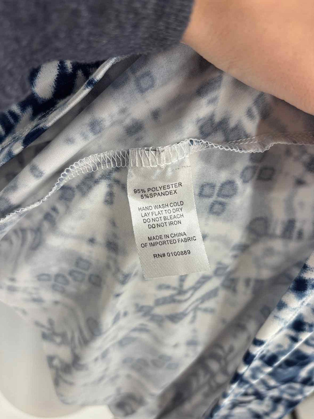 Size L Blue Print Dress