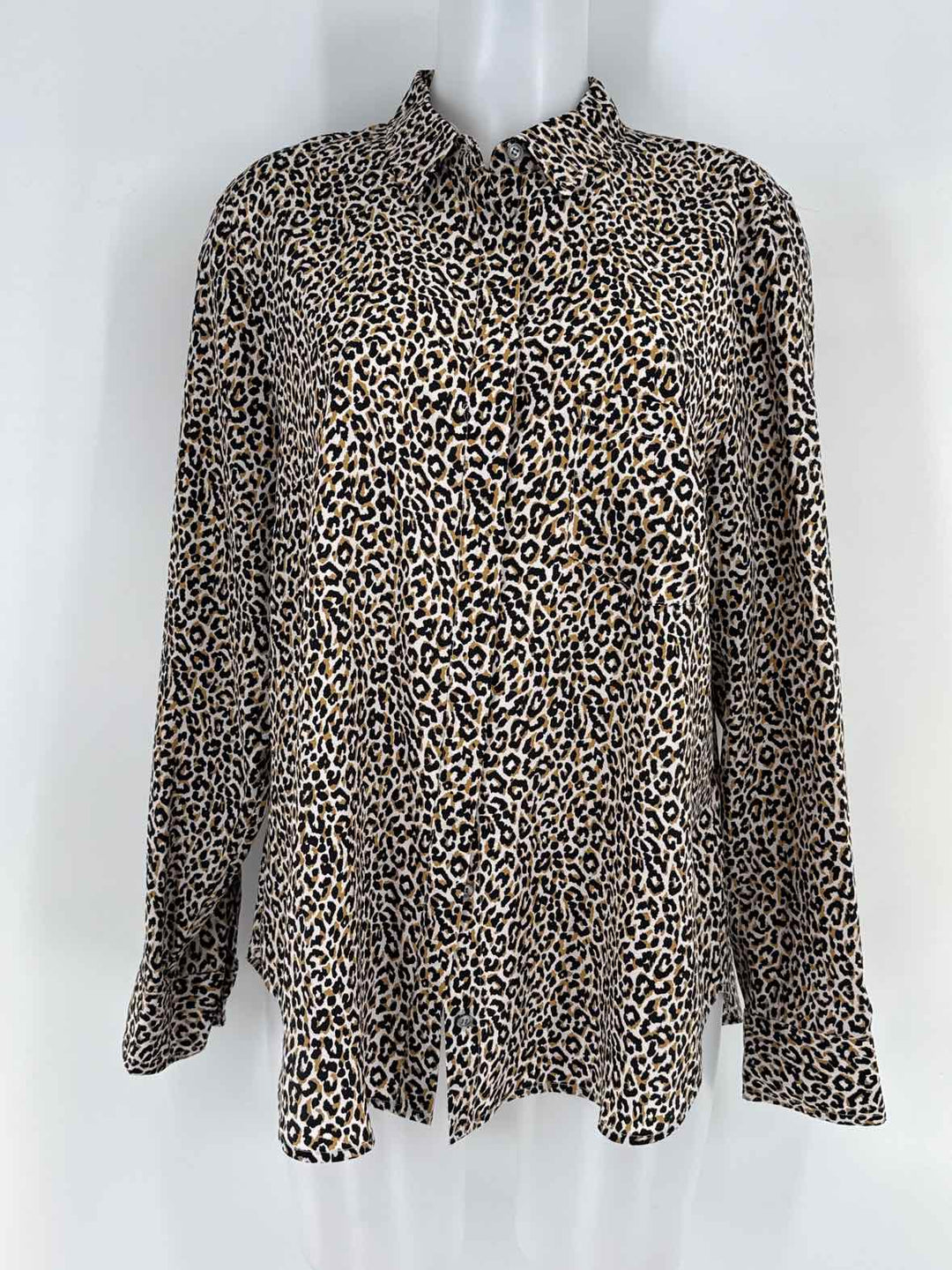 Size 14 J Crew Tan Silk Shirt