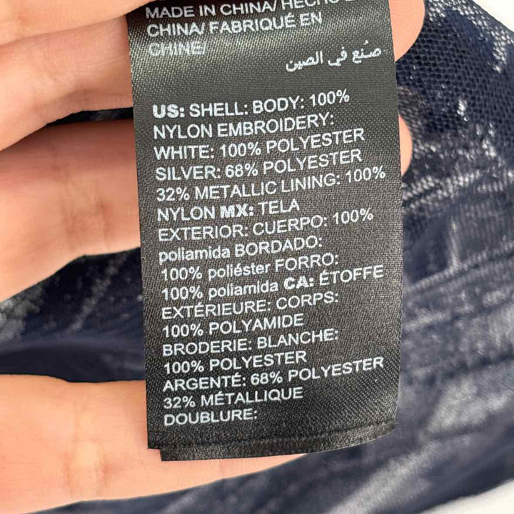 Size L Chico's Navy Mesh Jacket