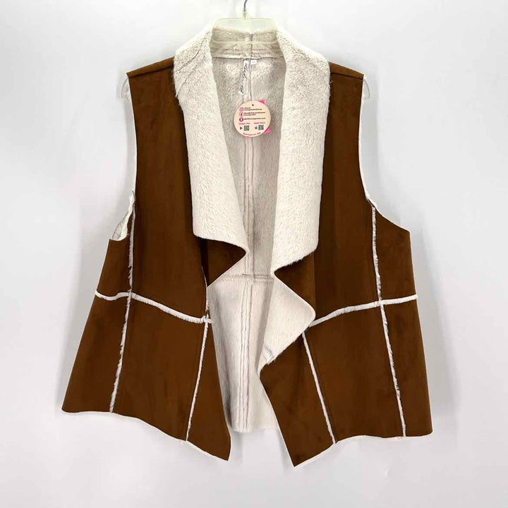 Size XL Brown Faux Fur Vest