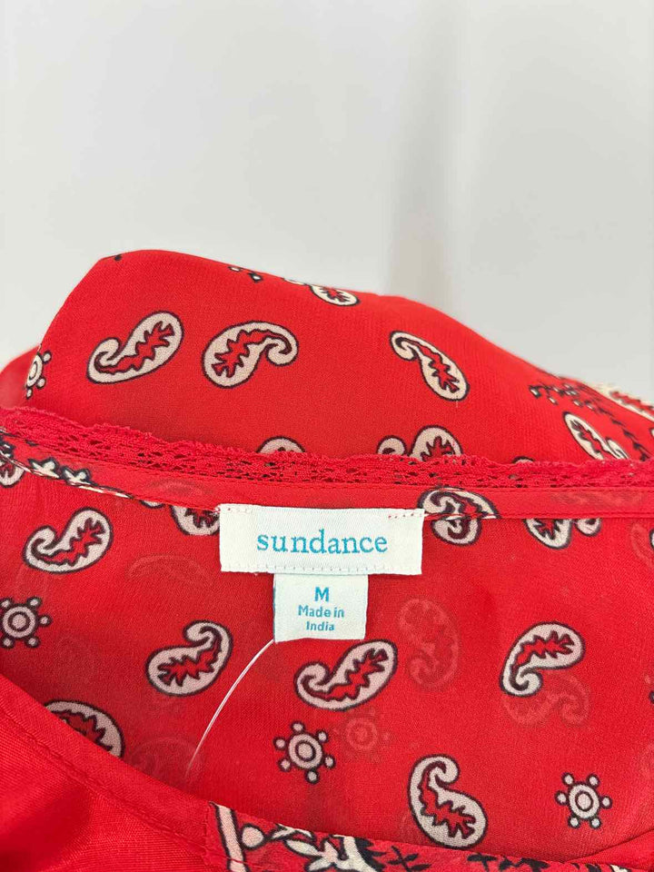 Size M sundance Red Print Dress