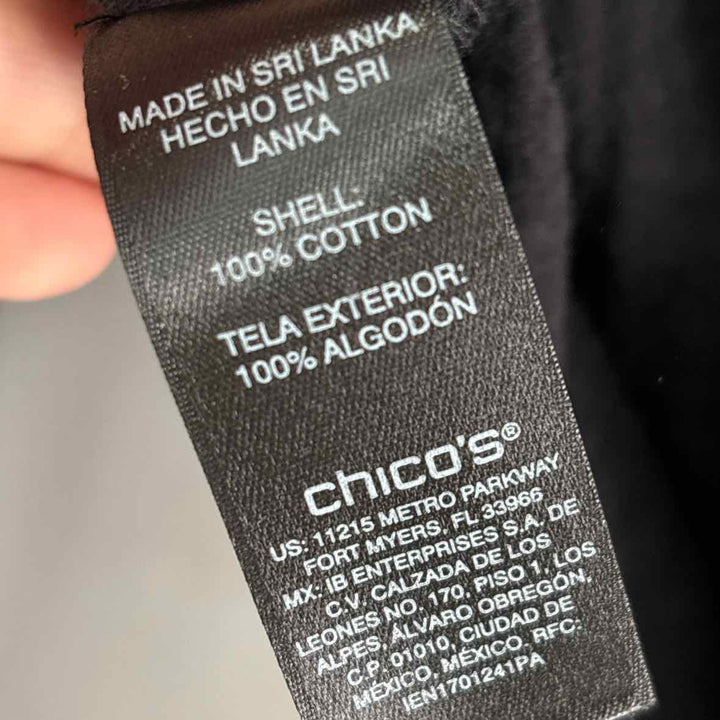 Size L Chico's Black Dress